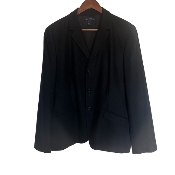 Lands end black wool blazer - Picture 2 of 10